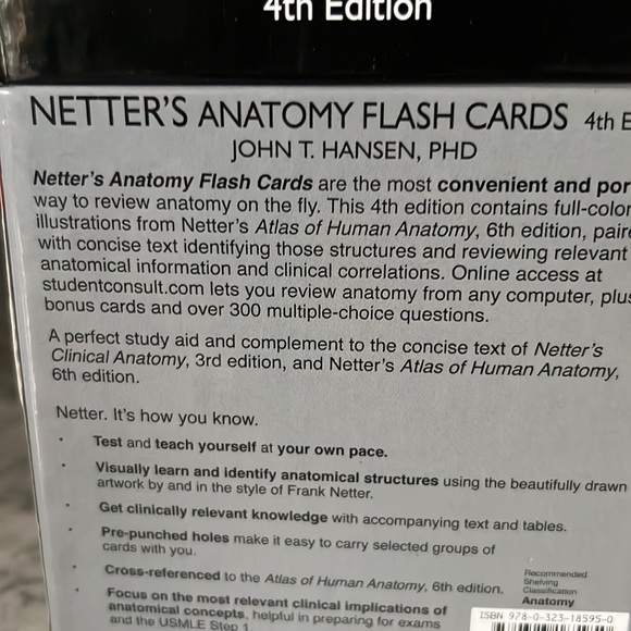 Other Netters Anatomy Flash Cards 4th Edition Poshmark